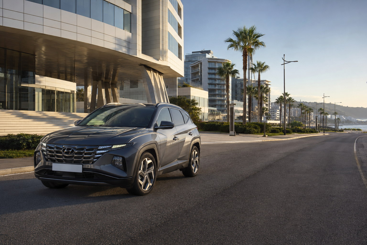 Hyundai Tucson de location pour déplacements professionnels à Tanger près de Malabata