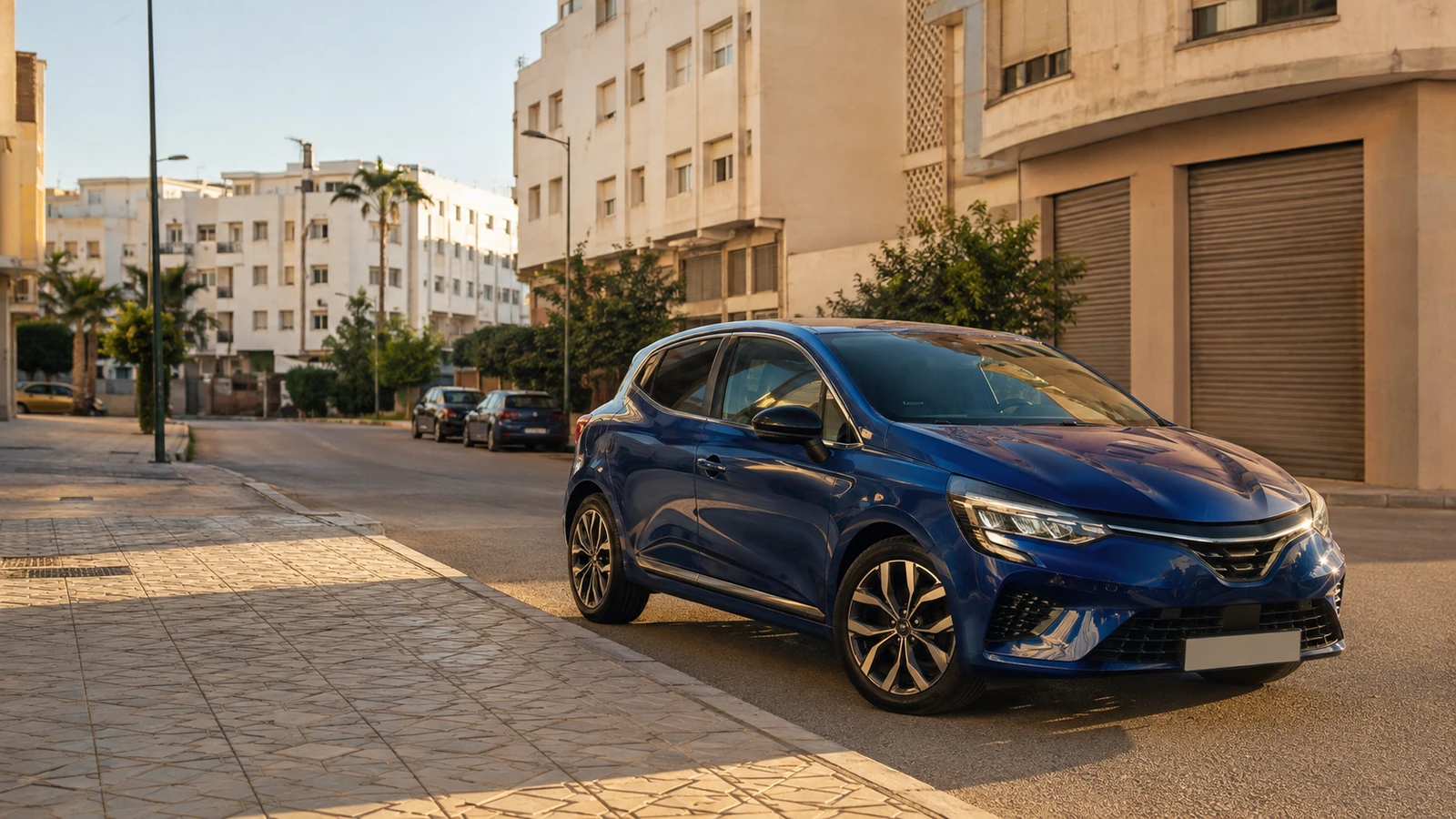 Renault Clio 5 récente pour une location de voiture à Tanger dans le secteur Bouhout 2